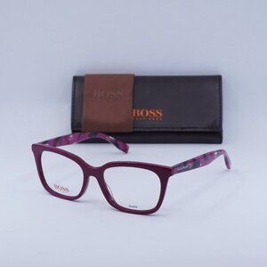 Final Price! Hugo Boss BO 0313 8A4 Rectangle Eyeglasses 52mm - Red/Grey